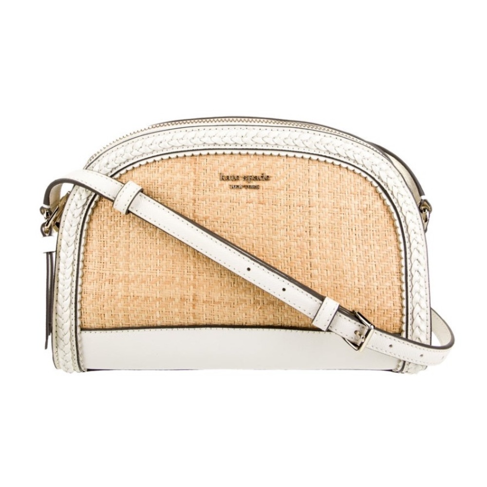 Kate Spade White and Tan Crossbody Bag